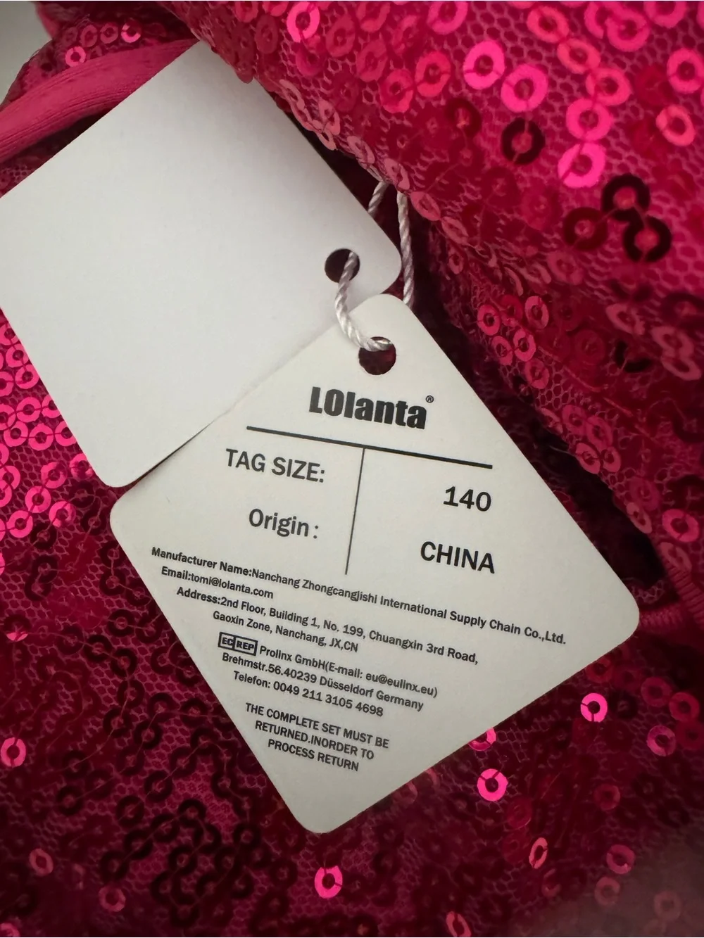 Lolanta Girls Hot Pink Sequin Dance Costume Set – Size 140 (8-9years)  – NWT